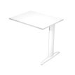 Retour direct pour Bureau Trend pieds métal - L80 - plateau blanc - pieds blanc