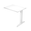 Retour direct pour Bureau Trend pieds métal - L80 - plateau blanc - pieds alu