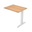 0404052258226-Retour direct pour Bureau Trend pieds métal - L80 - plateau imitation hêtre - pieds effet chromé--0