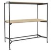 Table Coworking ELKI - L180 - plateau imitation chene clair - pied carbone