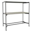 Table Coworking ELKI - L180 - plateau imitation chene gris - pied carbone