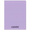 Conquérant Classique - Cahier polypro - 24 x 32 cm - 48 pages - grands carreaux (Seyes) - lilas