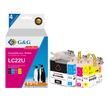 Cartouche compatible Brother LC22U - Pack de 4 - noir, cyan, magenta, jaune - G&G