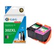 Cartouche compatible HP 302XL - Pack de 2 - noir, cyan, magenta, jaune - G&G