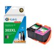 Cartouche compatible HP 303XL - Pack de 2 - noir, cyan, magenta, jaune - G&G