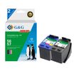 Cartouche compatible HP 56/57 - Pack de 2 - noir, cyan, magenta, jaune - G&G
