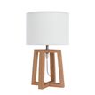3361410150493-Lampe de Bureau BECKER - bois et tissu  blanc--0