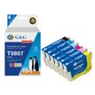6937173407883-Cartouche compatible Epson T0807 Colibri - Pack de 4 - noir, cyan, magenta, jaune - G&G--0