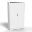 3700339995875-Armoire haute à rideaux - L120 x H198 x P43 cm - corps blanc/rideau blanc--1