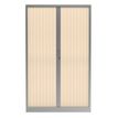 3700339995929-Armoire haute à rideaux - L120 x H198 x P43 cm - corps alu/rideau érable--1