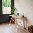 3760350280534-Bureau THEODORE  L140 - pieds blanc - plateau Blanc laqué-P_405119068_2-1
