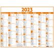 Oberthur Classique - Calendrier 7 mois par face - 32 x 42 cm - orange