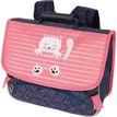 3664447148229-Cartable Chaton - 38 cm - 2 compartiments - corail et marine - Oberthur-P_405132279_1-0