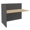 Banque d'accueil Module de départ haut OLA - L162,5 x H112 x P82,5 cm - structure carbone, plateau chêne clair