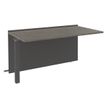 Banque d'accueil Module suivant bas OLA - L120 x H75,5 x P82,5 cm - structure carbone, plateau chêne gris
