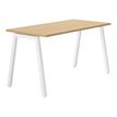 Bureau CONNEXION - 160 cm - Pieds métal - Chêne/blanc