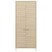 3483600819604-Armoire haute ABSOLU - L81 x H188 x P45 - 2 portes - Chêne structuré-P_405137468_2-1
