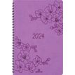 Agenda à spirale Primrose - 1 semaine sur 2 pages - 17 x 24,5 cm - lilas - Oberthur