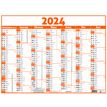 Calendrier Classique - 7 mois par face - 32 x 42 cm - orange - Oberthur