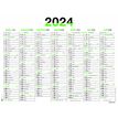 3664447154794-Calendrier Fluo - 7 mois par face - 43 x 55 cm - vert - Oberthur-P_405149397_1-0