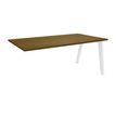 3253310397743-Bureau simple STEELY - L180 cm - Bureau suivant - Pieds blanc - plateau imitation noyer-P_405150752_1-0