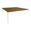 3253310516069-Bureau double STEELY - L140 cm - Double face Suivant - Pieds blancs - plateau imitation no-P_405150764_1-0
