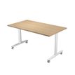 7331920003639-Table de réunion TAXI - Mobile et pliable - L140 x P80 x H37 cm - pieds métal blancs - p-P_405154167_1-0