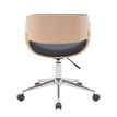 3397701697606-Chaise JUNON - Bois multiplis imitation chêne clair et polyuréthane noir-P_405154169_3-2