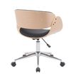 3397701697606-Chaise JUNON - Bois multiplis imitation chêne clair et polyuréthane noir-P_405154169_4-3