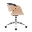 3397701697606-Chaise JUNON - Bois multiplis imitation chêne clair et polyuréthane noir-P_405154169_5-4