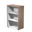 Armoire mi-haute Flora - L82,8xP43xH119,8 cm - 2 étagères - merisier arabis