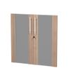 7331920003820-Jeu de 2 portes vitrées - pour bibliothèque 2 étagères FLORA - L80 x H77 cm - imitatio-P_405154449_1-0
