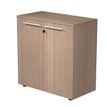 Armoire basse Flora - L82,8xP43xH81,4 cm - portes mélaminés - 1 étagère - merisier arabis