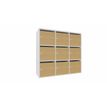 3617350006056-Vestiaire CAMILLE 9 cases - fermeture à clef - H112,3 x L120 x P43,2 cm - corps blanc neige --P_405155117_1-0