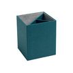 Exacompta OfficebyMe - Pot à crayons 3 compartiments - 10,7 x 9 x 9 cm - bleu canard