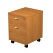 Caisson mobile Trend - L43xP52xH59,5 cm - 2 tiroirs dont 1 DS- imitation aulne