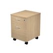 7331910009603-Caisson mobile Trend - L43xP52xH59,5 cm - 2 tiroirs dont 1 DS - imitation chêne-P_405165778_1-0