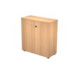 7331920002120-Bibliothèque basse Trend - L80xP35xH72 cm - 2 portes en mélaminé avec serrure - imitati-P_405165822_1-0