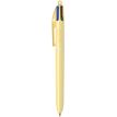 BIC 4 COULEURS - Stylo à bille 4 couleurs - 1 mm - pastel jaune