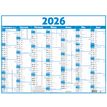 3664447209562-Calendrier Classique - 7 mois par face - 43 x 55 cm - bleu - Oberthur--0