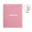 8422593499511-Notebook Miquelrius à couverture souple format A5 avec lignes horizontales, 120 feuilles de 5 couleurs, collection Emotio--1