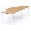 8427951221216-Rocada Executive - bureau double - L360 cm - plateau hêtre - pied blanc-P_405224893_1-0