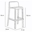 8414376784341-Tabouret haut empilable ATTIC - Ezpeleta professionnel - Aquamarine-P_405227946_3-2