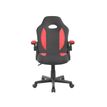 Fauteuil de bureau Junior FLIP - avec accoudoirs - noir et rouge