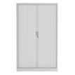 3700339995868-Armoire haute à rideaux - L120 x H198 x P43 cm - corps gris clair/rideau gris clair-P_405247668_2-1