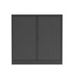 3700339995943-Armoire basse à rideau - L120 x H105 x P43 cm - corps anthracite/rideau anthracite-P_405247677_2-1