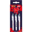 3086123686892-BIC 4 Couleurs Messages - 3 Stylos à bille 4 couleurs - 1 mm - Collection Love--0