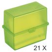 9002490000000-Exacompta Memo-Box - 21 Boîtes à fiches - A8 - pour 100 cartes - vert pomme translucide--0