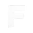 Décopatch - Lettre de décoration - F - petit - 12 cm - blanc - papier mâché