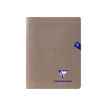 Clairefontaine Mimesys - Cahier polypro 17 x 22 cm - 96 pages - grands carreaux (Seyes) - gris noir